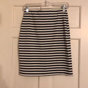 Striped pencil skirt